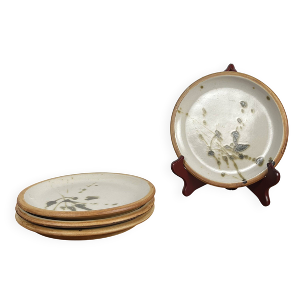 Set de 4 assiettes plates ''La colombe'', 1960/70