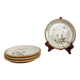 Set of 4 flat plates "La colombe", 1960/70