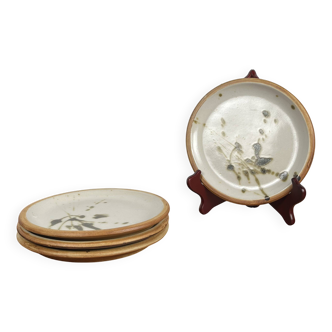 Set of 4 flat plates "La colombe", 1960/70