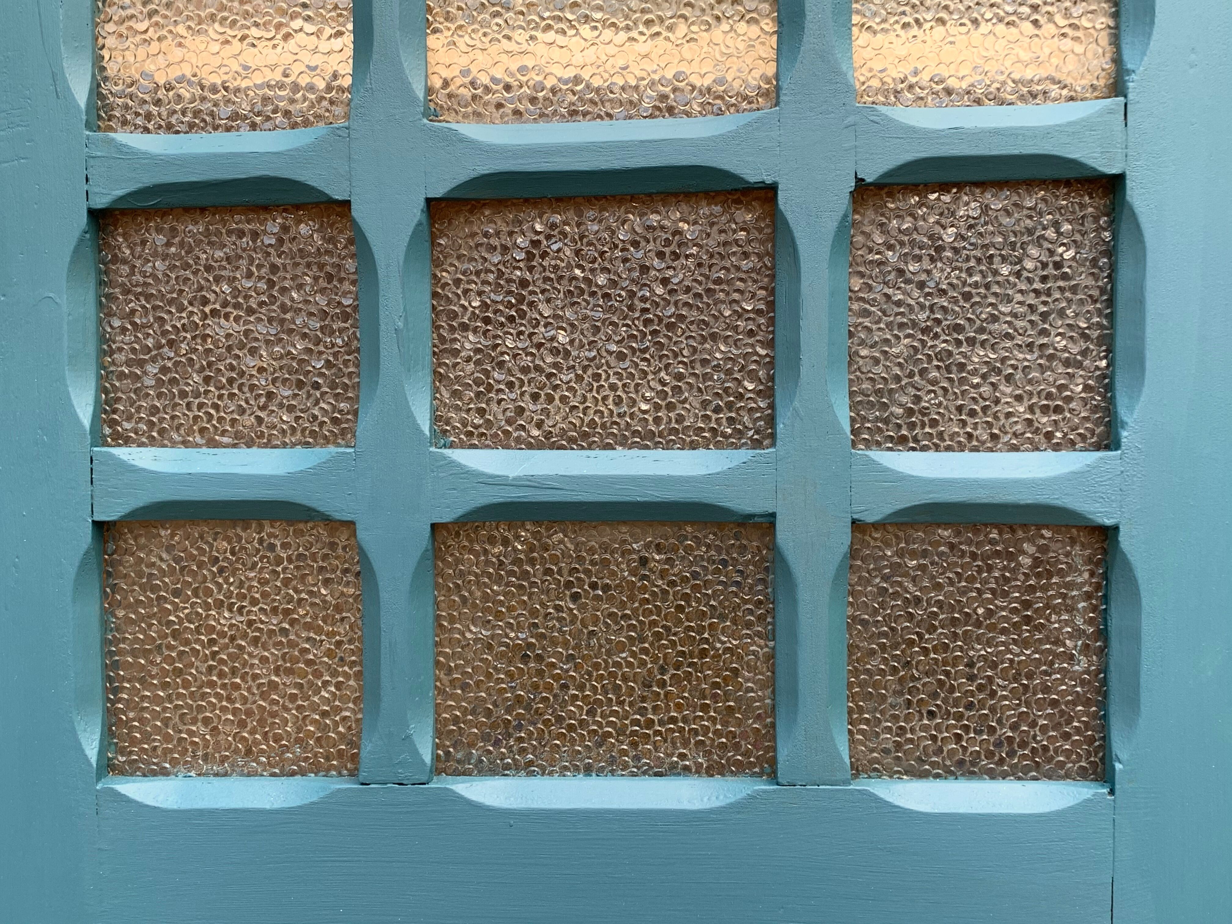 Glass-glazed Parisian wardrobe 1950