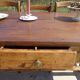 Restored antique farmhouse table, made entirely of solid oak.