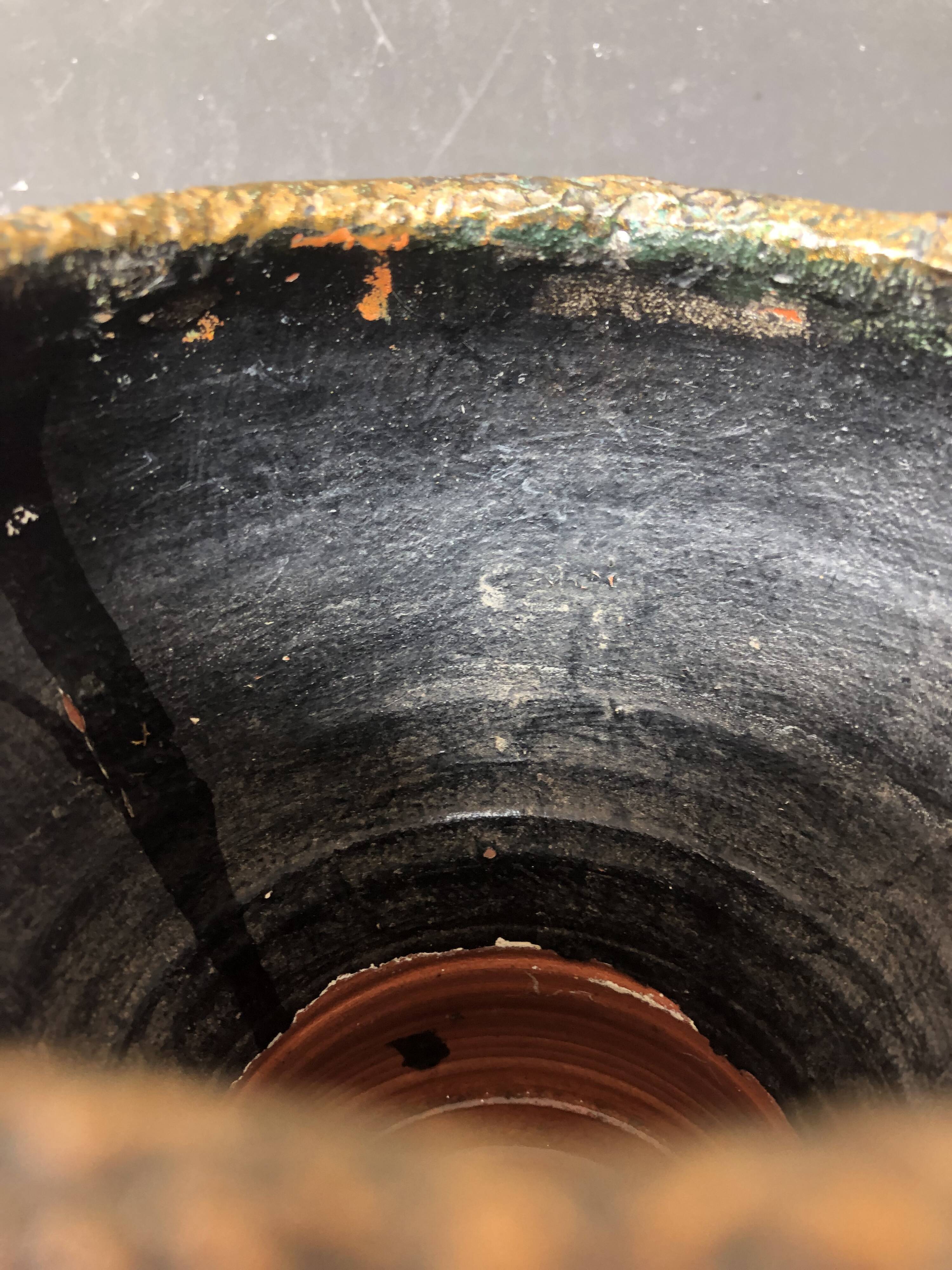 Starry Night pitcher vase with braided handle