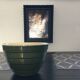 Olive green salad bowl