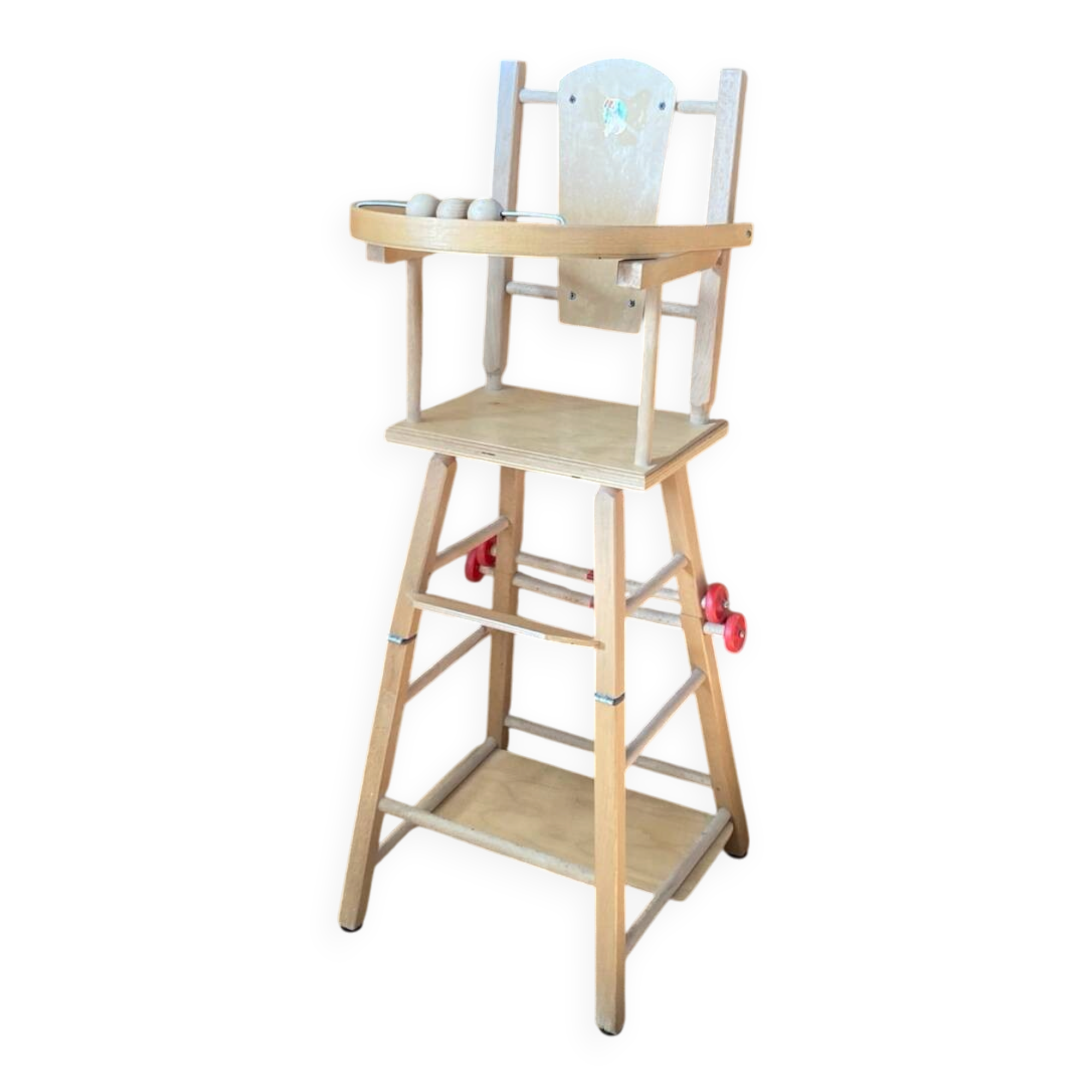 Doll high chair from the 20th century, convertible into a walker (deliverable)