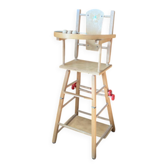 Doll high chair from the 20th century, convertible into a walker (deliverable)