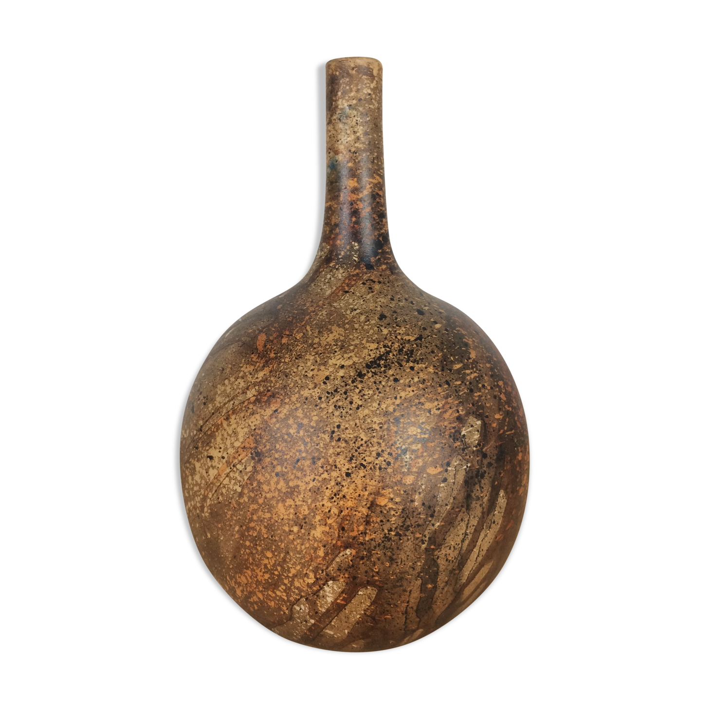 Ceramic ball vase signed Gerhard Liebenthron, 70s