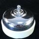 Set of 4 old porcelain and chrome switches