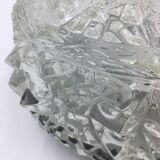 Ceiling lamp in molded glass with relief