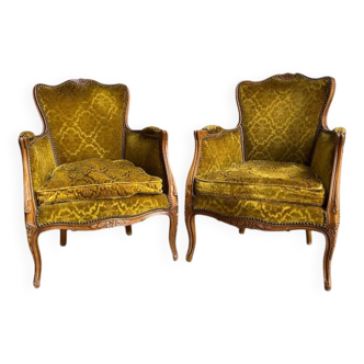 2 fauteuils retro baroque