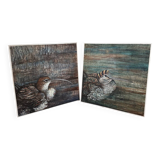 Duo de tableaux par Valérie Bidaud