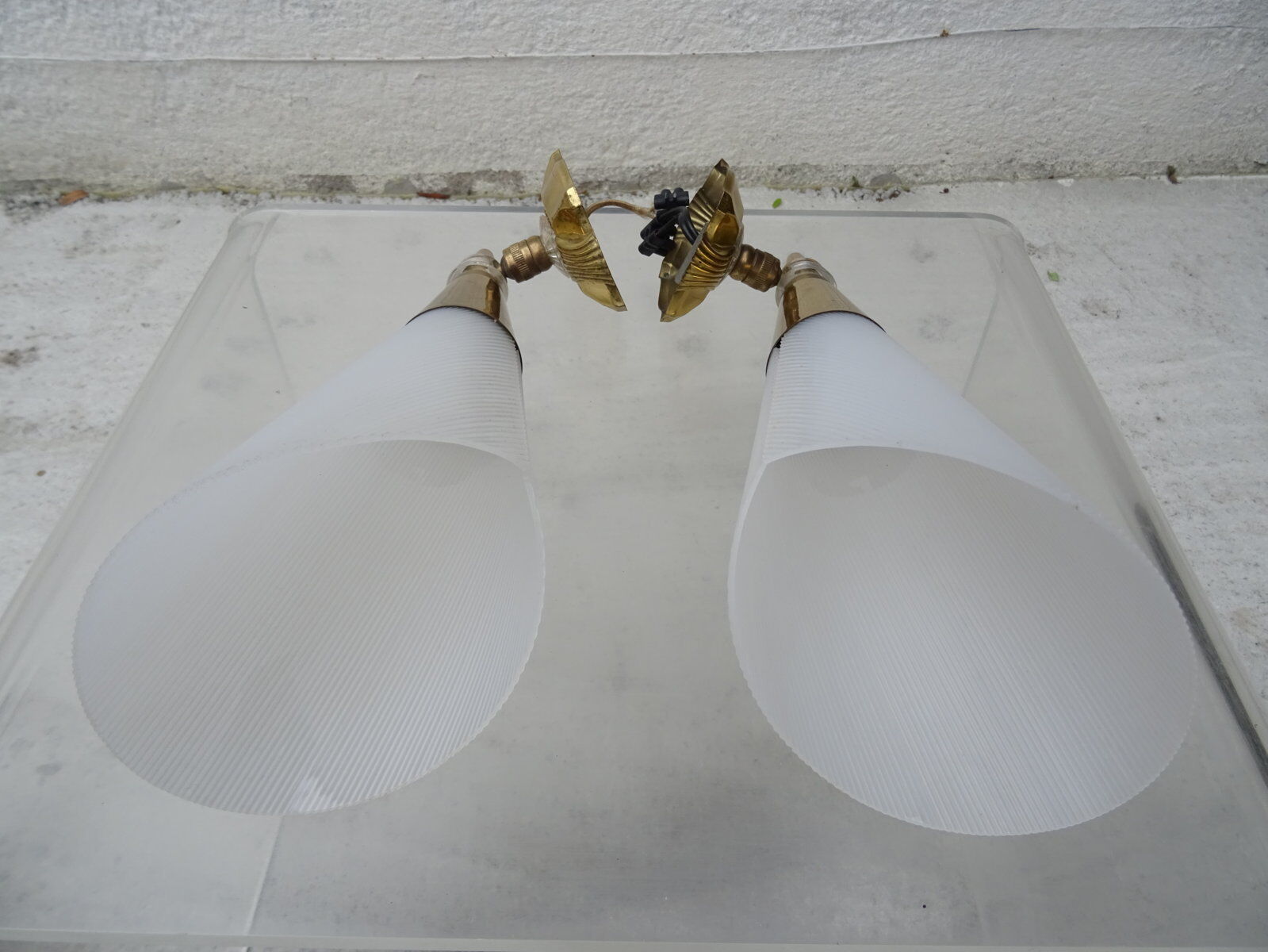 Pair of cone wall lamps 1950