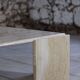 Travertine coffee table "Eye" or "drop" by Roche Bobois, 1980