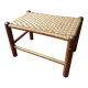 Scandinavian wood and rope stool