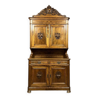 Buffet deux corps époque Louis Philippe en noyer blond vers 1830