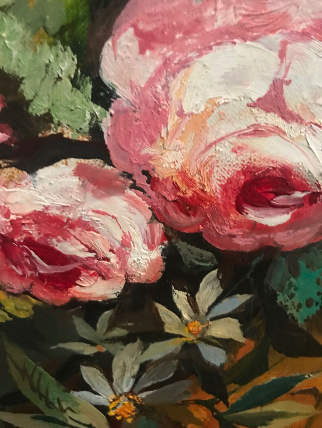 Still life with flowers, oil on canvas