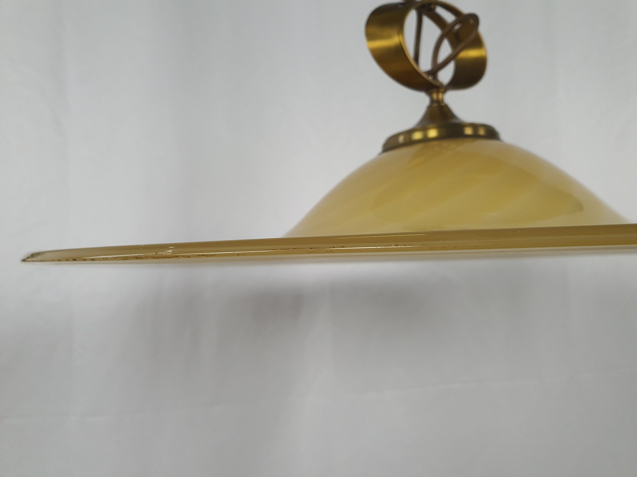Lustre en verre de Murano et laiton avec double support