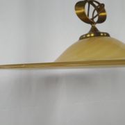 Lustre en verre de Murano et laiton avec double support