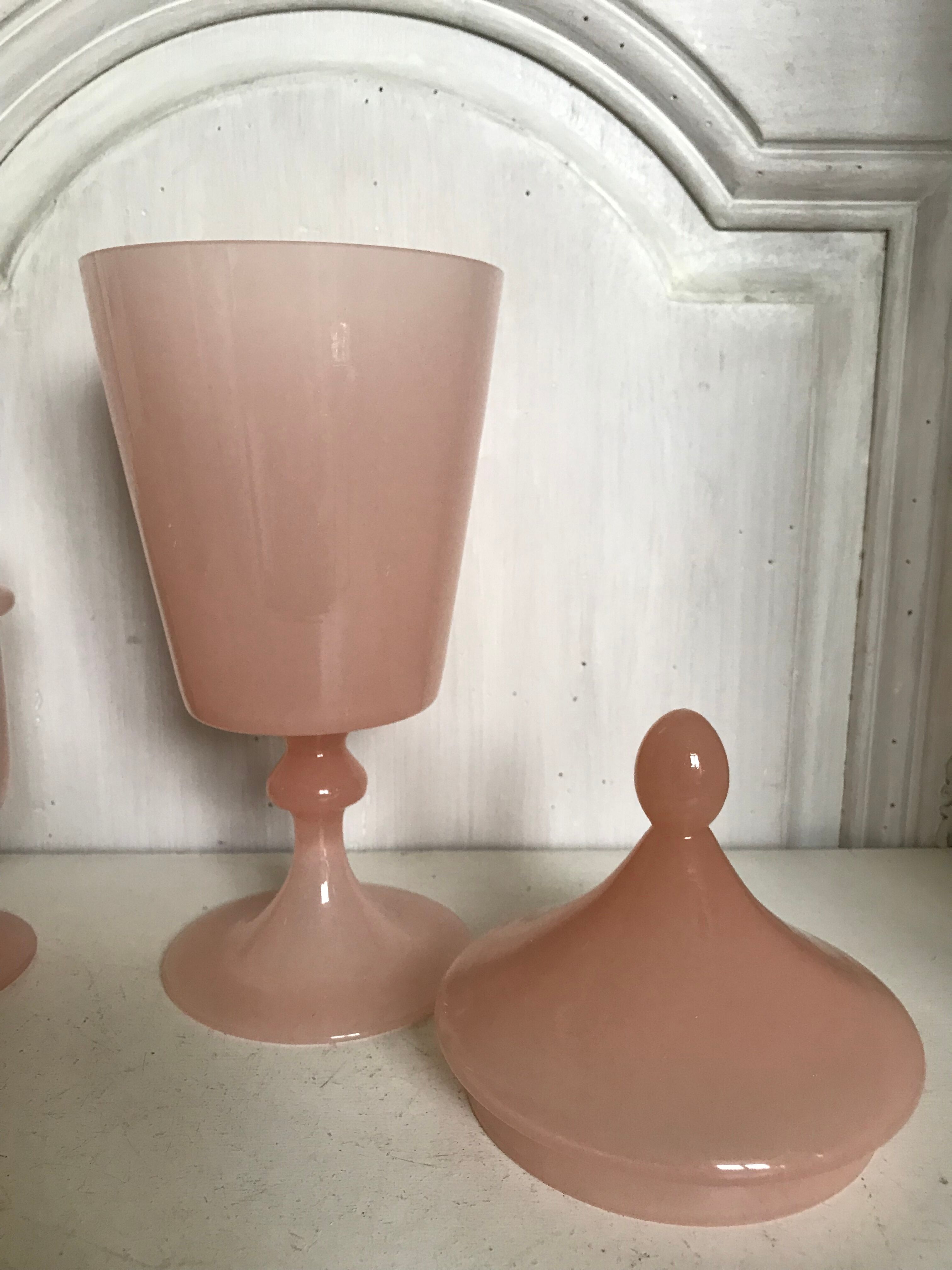 Opaline candy boxes 32 and 21cm