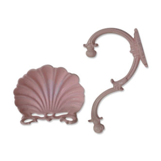Hook and soap dish pink shell