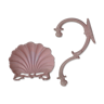 Hook and soap dish pink shell