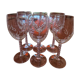6 verres à vin cristal épi fleuri