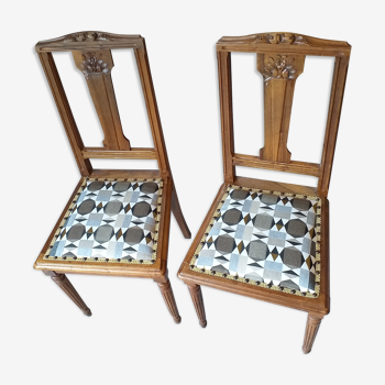 Paire de chaises art deco