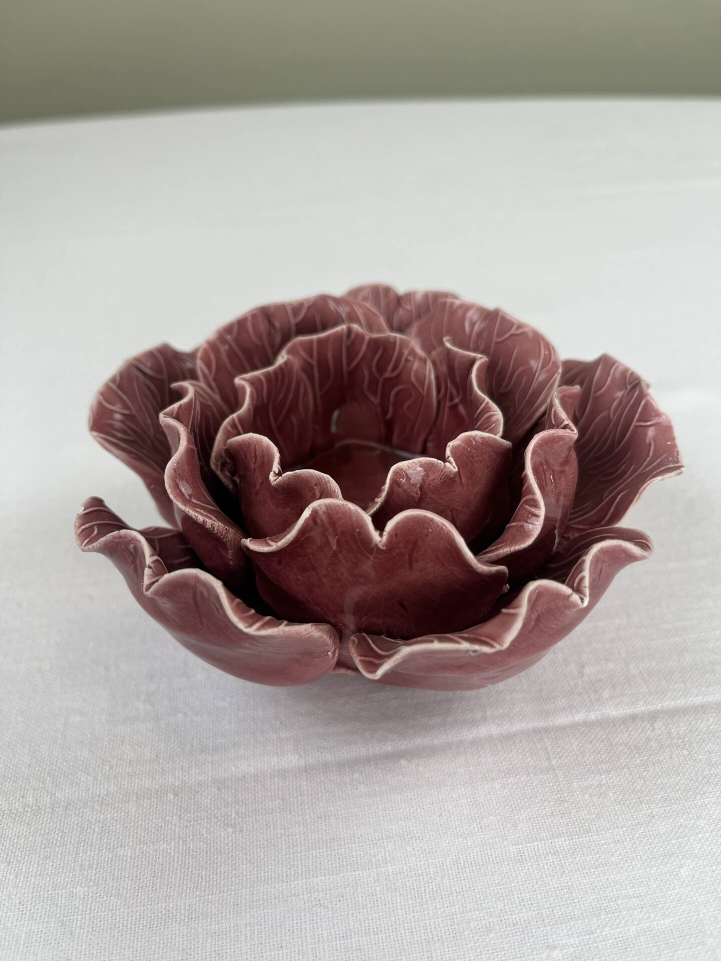 Ceramic flower candlestick