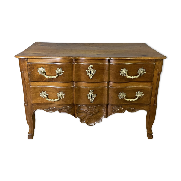 Commode d'époque Louis XV en Noyer
