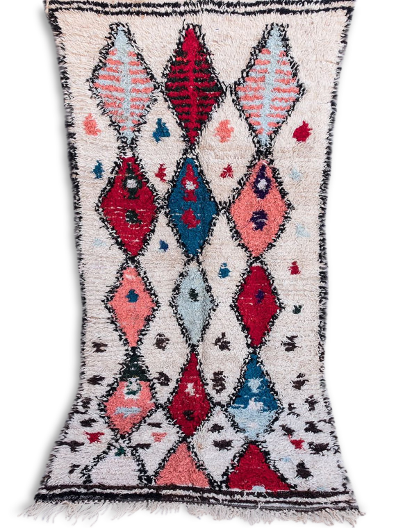 Azilal, 260 x 130 authentic hand made wool rug