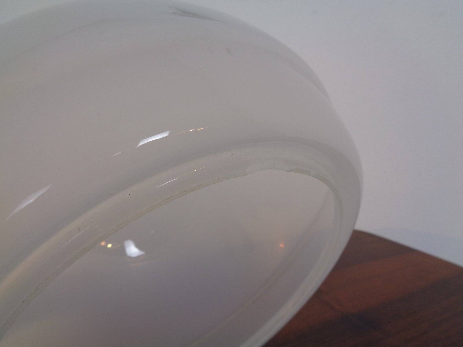 Italian Glass & Chromed Steel Table Lamp, 1960s