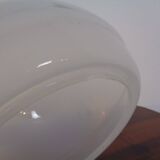 Italian Glass & Chromed Steel Table Lamp, 1960s