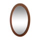Miroir ovale scandinave en teck – années 60