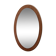 Miroir ovale scandinave en teck – années 60