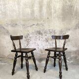 Pair of vintage Basque chairs