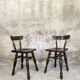 Pair of vintage Basque chairs