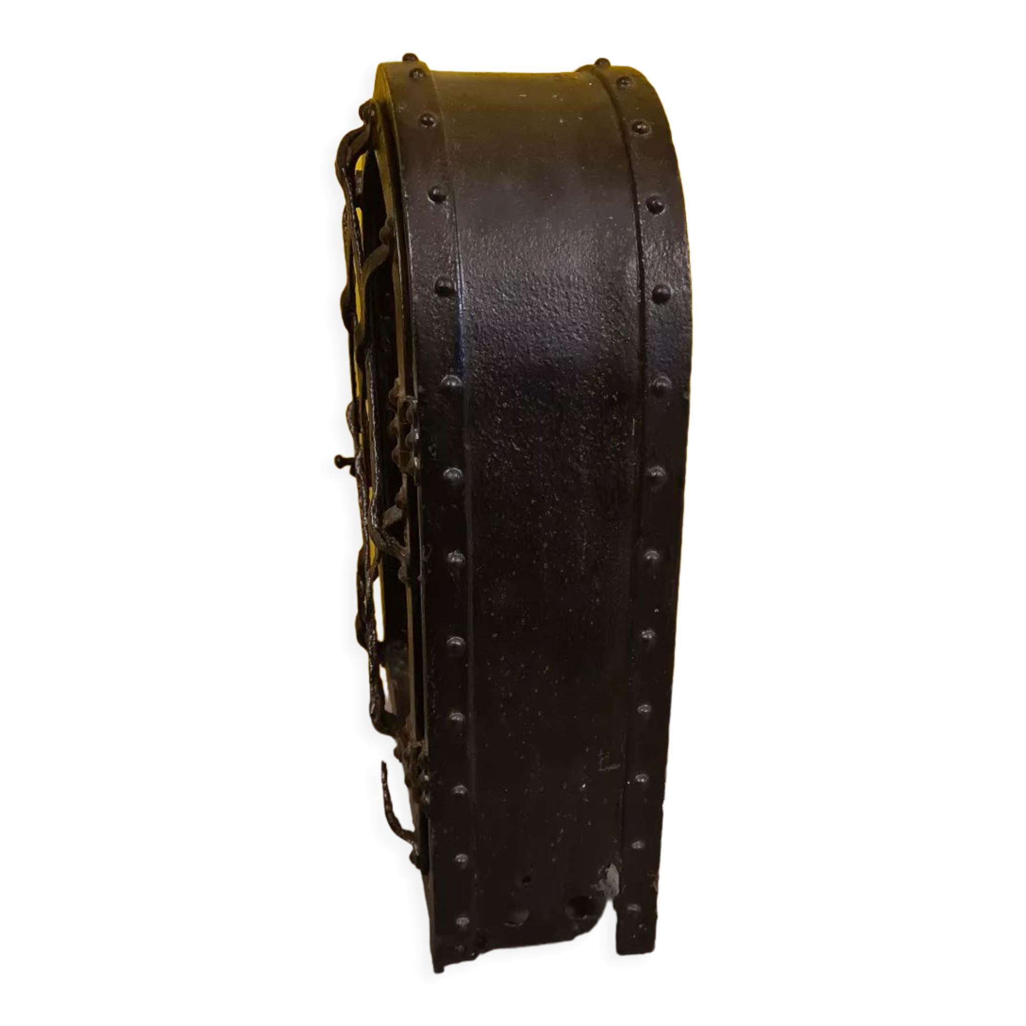 Antique French Wrought Iron Wall Lamp, partly from 1600s