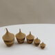 Set of 5 vintage tutsi rwanda rattan decorative lidded pots 1970s