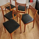 Set 5 vintage Scandinavian chairs