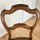 Chaises style Louis XV en bois et cannage