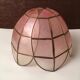 Lampshade in mother-of-pearl pink and brass