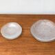 Vintage floral glass plates from Sweden by Ann Wärff for Kosta Boda, set of 11.