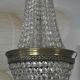 Crystal and bronze balloon chandelier 19th century