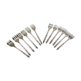 Set of 12 Ercuis silver-plated cake forks