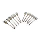 Set of 12 Ercuis silver-plated cake forks