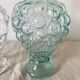 Lot de 2 carafes vintage en verre raisin