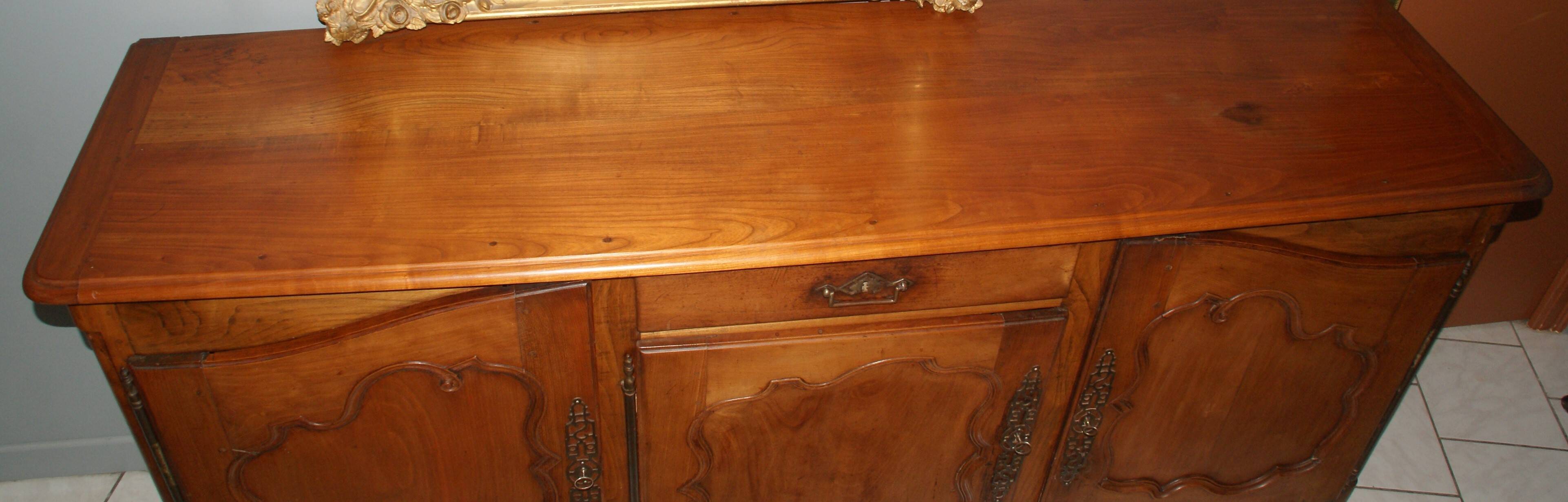 Louis XV oak and cherry wood sideboard