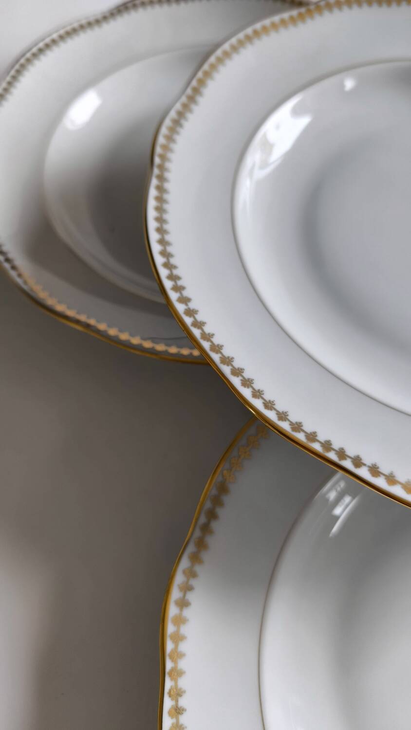 Set of 6 Sologne porcelain plates
