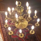 Monumental bronze chandelier