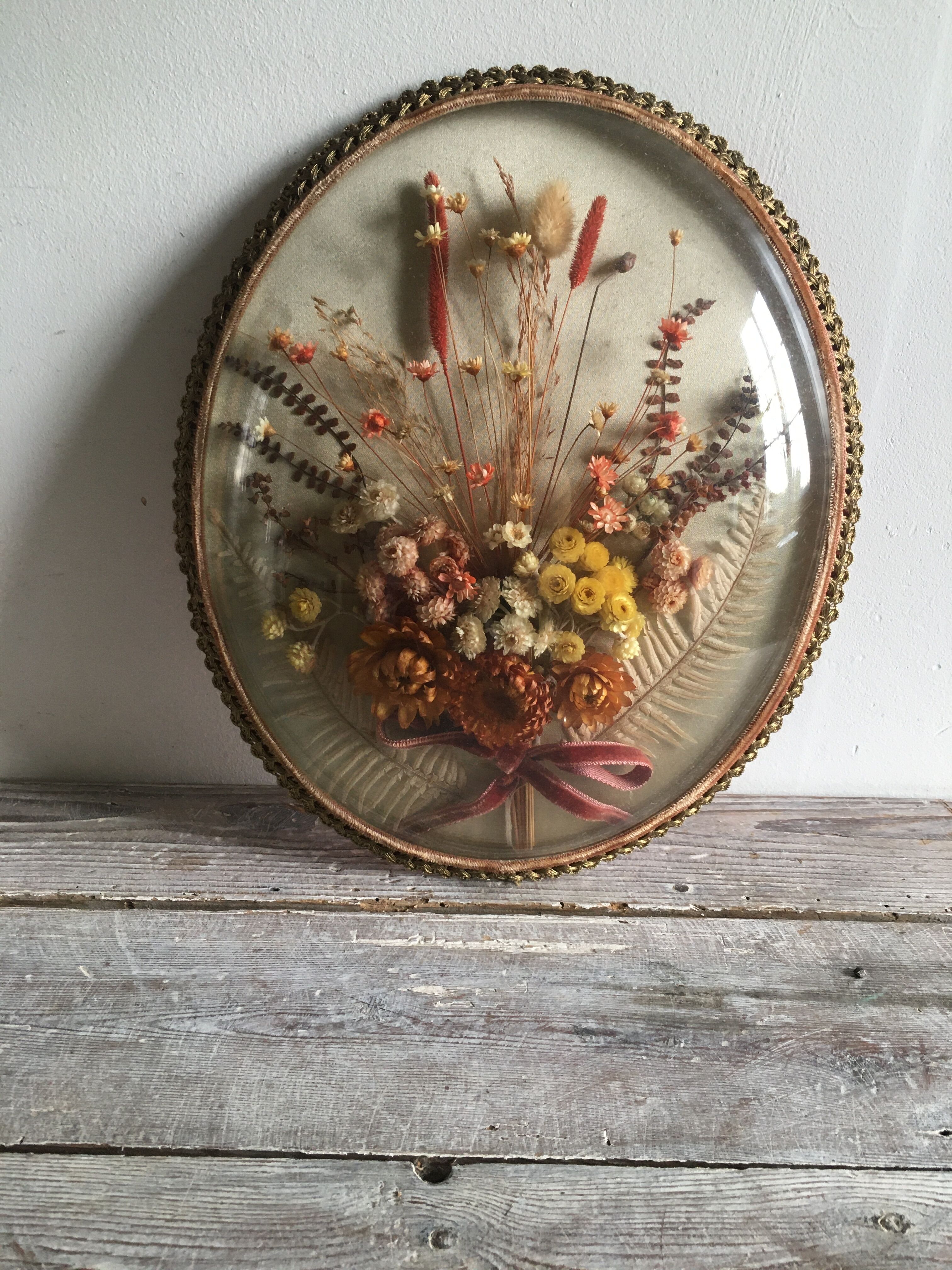 Frame dried flowers