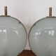 French Metal Glass table lamps 1950s